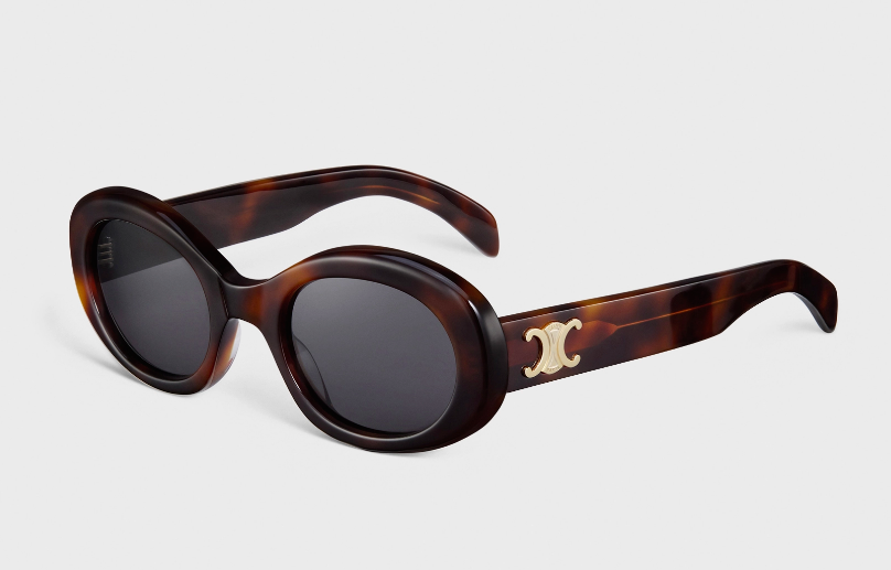 (W) Celine ★Triomphe 01 Sunglasses in Acetate Blonde Havana Céline Triomphe 01 Sunglasses in Blonde Havana — UFO No More